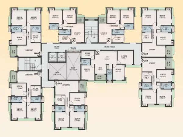 Dream Gurukul Tower B floor plan – 1st floor