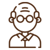 Senior citizen's park icon